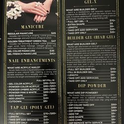 Nail Boutique and Spa - Menu