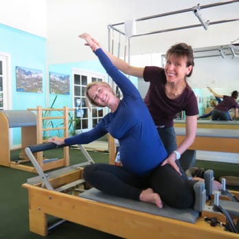 Lena's Studio Pilates Exercise - Mermaid Stretch on the Reformer - Trainers Near Me - Santa Barbara, California