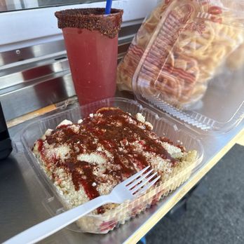 Veros Fresh Fruits - Tostiesquite and lg watermelon water with chamoy rim - Food Trucks Near Me - Ukiah, California Veros Fresh Fruits - Tostiesquite and lg watermelon water with chamoy rim - Food Trucks Near Me - Ukiah, California