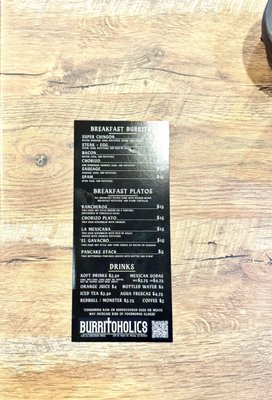 Menu photo 2 Burritoholics Mesa, AZ