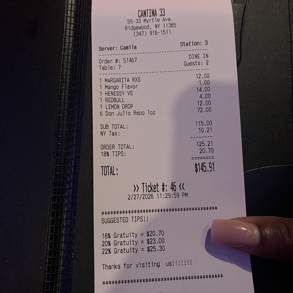 Cantina 33 - My damage - Peruvian Near Me - Ridgewood, New York