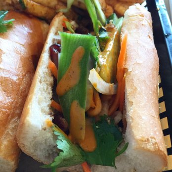 Blurr Kitchen - Roasted pork banhmi with harbanero sauce...Fire~! - Asian Fusion Near Me - Santa Clara, California