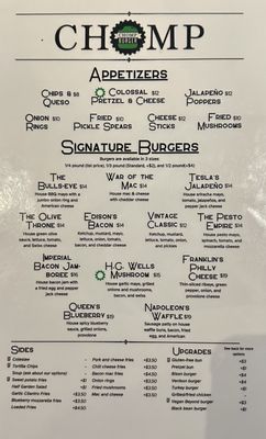 Menu photo 3 Chomp Burger Adrian, MI