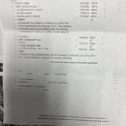 Look at all the bogus charges for fixing my tire a second time after not fixing correctly the first time. Look at all the bogus charges for fixing my tire a second time after not fixing correctly the first time.