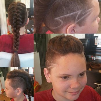 Mohawk Cut With Hair Tattoo And Viking Braid By Scarlett Rebekah