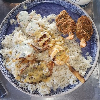 California Fish Grill - Shrimp trio & rice - Seafood Near Me - Bakersfield, California California Fish Grill - Shrimp trio & rice - Seafood Near Me - Bakersfield, California
