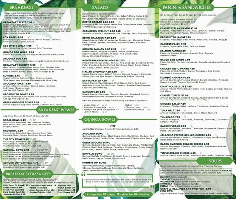Menu photo 2 Civic Center Cafe San Diego, CA