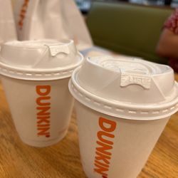 Dunkin' - My coffee and pumpkin spice coffee.