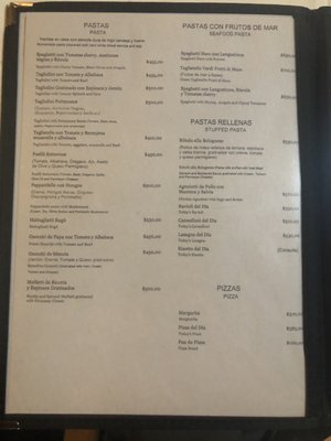 Menu photo 2 Sottovoce Buenos Aires, C