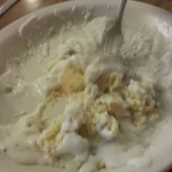 Country Stop - Whats left of Vicki's biscuits and gravy ,she devoured them!