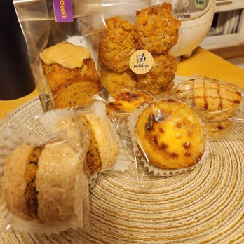 Bbang Lab - Lemon Earl Grey Pound Cake, Cornflakes Cookies, Egg Tarts, and I forgot what the other 2 were - Desserts Near Me - Flushing, New York