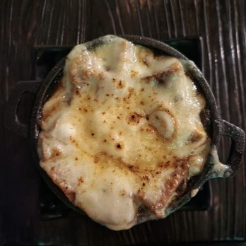The Shaker & Vine - French onion soup, my daughter said it was the best! - Wine Bars Near Me - Schenectady, New York