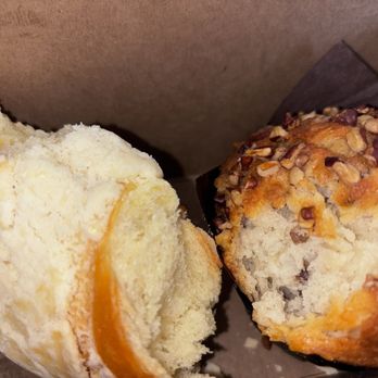 Cafe De Olla Bakery - Cuerno and muffin banana already eating it... - Patisserie/Cake Shop Near Me - Duarte, California