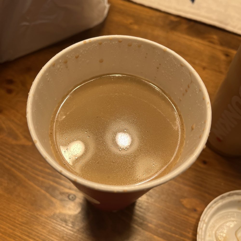  a cup of coffee on a table