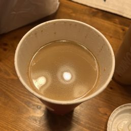  a cup of coffee on a table