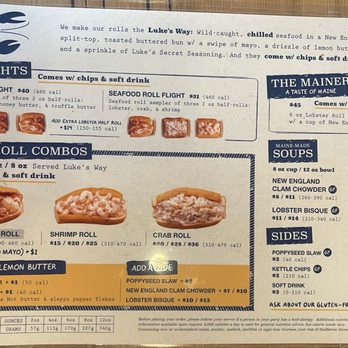 Luke's Lobster Downtown Crossing - Menu March 2025 - Seafood Near Me - Boston, Massachusetts Luke's Lobster Downtown Crossing - Menu March 2025 - Seafood Near Me - Boston, Massachusetts