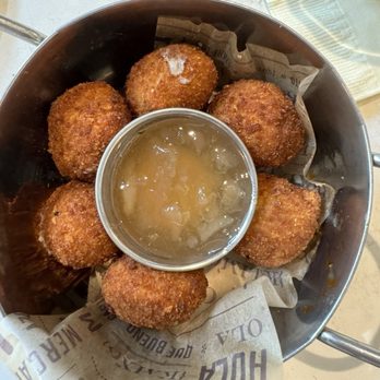 Bulla Gastrobar - Mushroom Croquettes with Pear Jam - Spanish Near Me - Miami, Florida