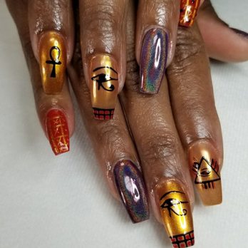 Hailee - Amazing nail tech. I went to Egypt & Hailee created this artwork by hand. I was so impressed - Eyelash Service Near Me Hailee - Amazing nail tech. I went to Egypt & Hailee created this artwork by hand. I was so impressed - Eyelash Service Near Me