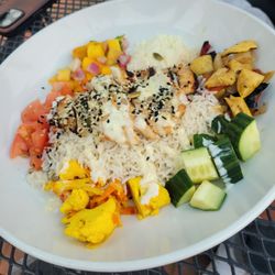 Blue Eyed Crab Caribbean Grill & Rum Bar - Chicken rice bowl $24