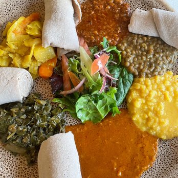 Beteseb Restaurant - Vegetarian Combo - Ethiopian Near Me - Silver Spring, Maryland