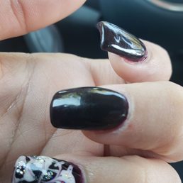 Lumpy nails and she scraped my skin when she was filing Lumpy nails and she scraped my skin when she was filing