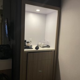 Coffee station and fridge/microwave Coffee station and fridge/microwave