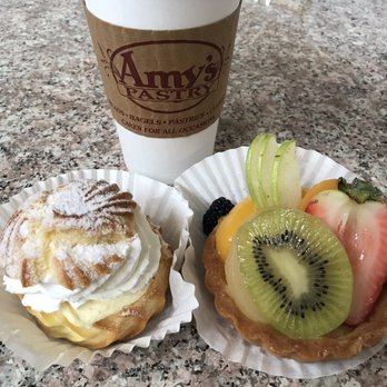 Amy's Pastry - Cream puff, not good, coffee  was good, fruit tart I will eat it later. - Bakeries Near Me - Montebello, California
