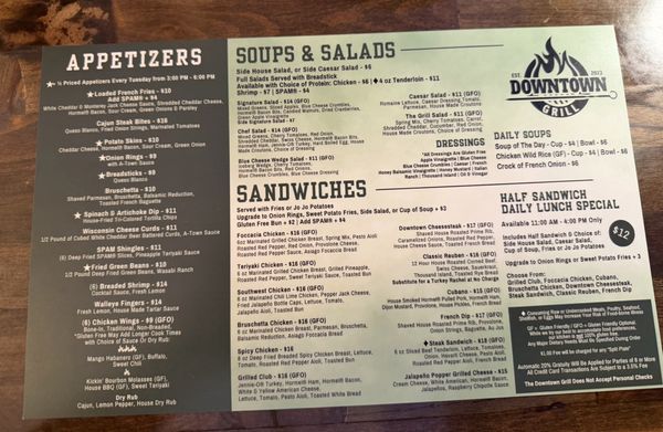 Menu photo 2 The Downtown Grill Austin, MN Menu photo 2 The Downtown Grill Austin, MN