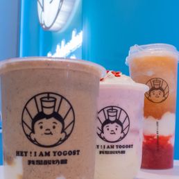 Tiramisu Mochi Yogurt, Strawberry Mochi Yogurt & Peach Strawberry Yogurt
