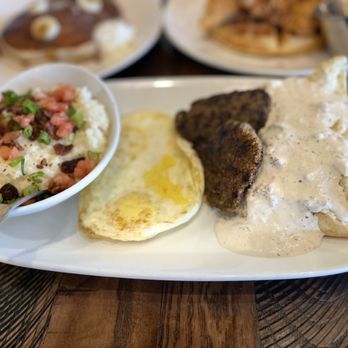 Another Broken Egg Cafe - Biscuit and Gravy with grits - Breakfast & Brunch Near Me - College Station, Texas Another Broken Egg Cafe - Biscuit and Gravy with grits - Breakfast & Brunch Near Me - College Station, Texas