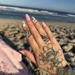 Halo NJ Nails - Full set with design by jessica