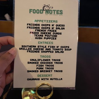 Friends Bar - Food notes menu - Music Venues Near Me - Austin, Texas Friends Bar - Food notes menu - Music Venues Near Me - Austin, Texas