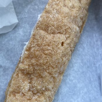 Mortensen's Danish Bakery - Churro filled with raspberry and sweetened whipped cream (May 2021) - Bakeries Near Me - Solvang, California