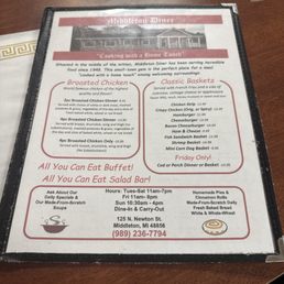 the menu!