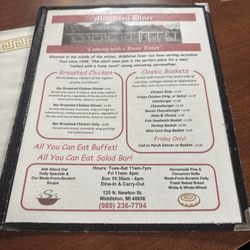 Middleton Diner - The menu!
