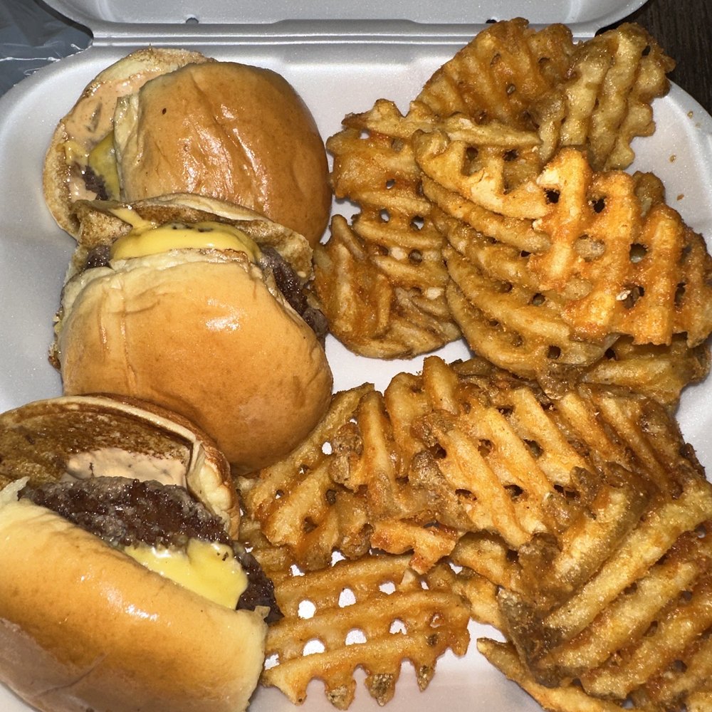 Sliders and fries Sliders and fries