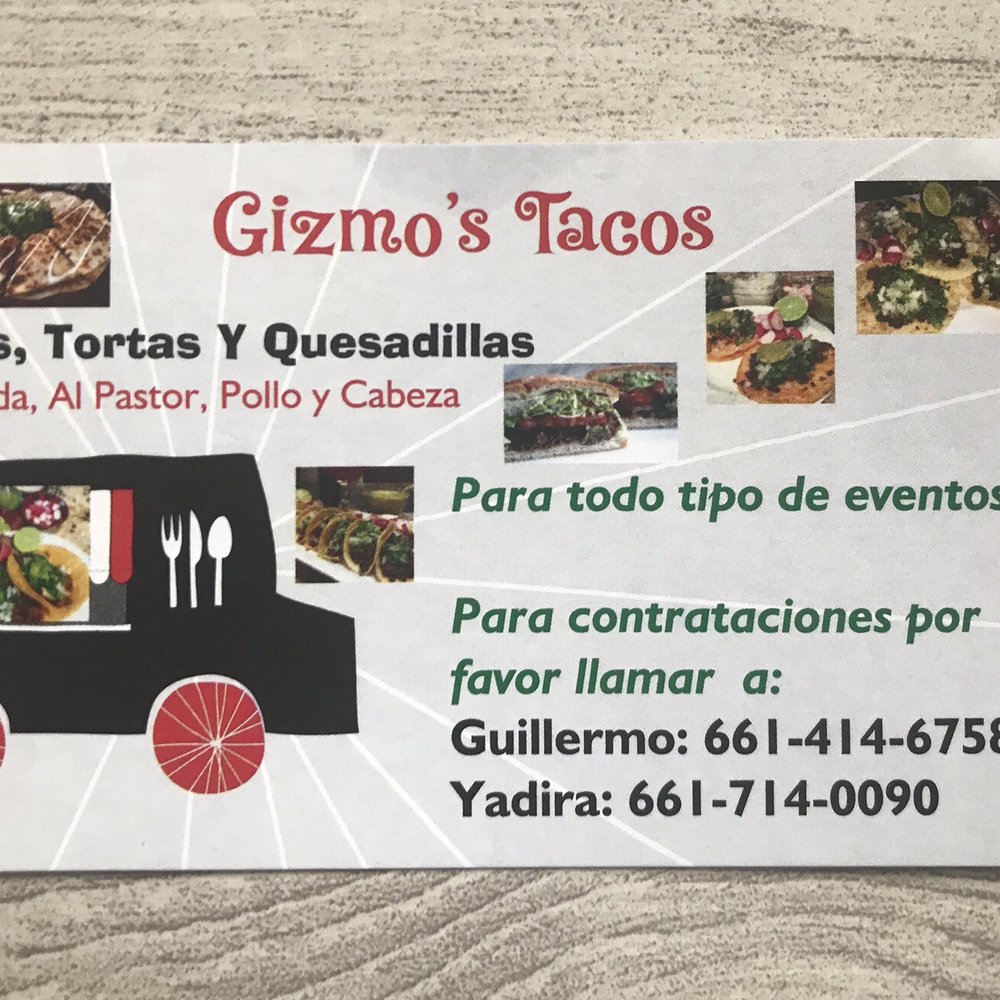 Gizmo's Tacos - Holy guacamole....the best taco man in town! Tacos/Tortas/Quesadillas/Grilled Veggies. Great vendor for your next event. - Street Vendors Near Me Gizmo's Tacos - Holy guacamole....the best taco man in town! Tacos/Tortas/Quesadillas/Grilled Veggies. Great vendor for your next event. - Street Vendors Near Me