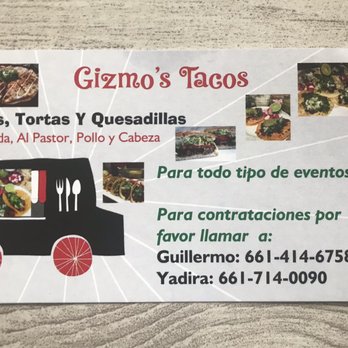 Gizmo's Tacos - Holy guacamole....the best taco man in town! Tacos/Tortas/Quesadillas/Grilled Veggies. Great vendor for your next event. - Street Vendors Near Me Gizmo's Tacos - Holy guacamole....the best taco man in town! Tacos/Tortas/Quesadillas/Grilled Veggies. Great vendor for your next event. - Street Vendors Near Me
