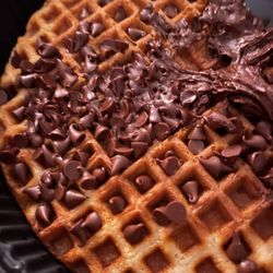 Waffle House - My chocolate chip waffle was burnt I took a piece off and that's I all ate!