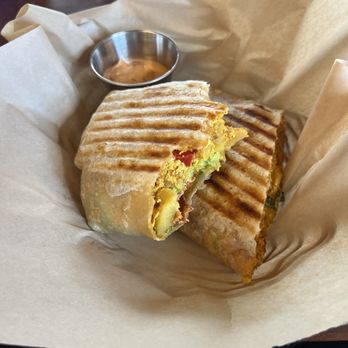 The Wild Chive - Grilled Burrizo added bacon and avocado - Vegan Near Me - Long Beach, California