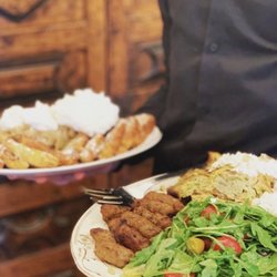 Gracious Catering - Brunch wedding- French toast, delicious whipped cream topping, beef short rib, lemon vinaigrette arugula salad and frittatas.