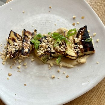 Sushi Koshō - Grilled Japanese eggplant with sweet miso glaze and walnuts - Sushi Bars Near Me - Sebastopol, California Sushi Koshō - Grilled Japanese eggplant with sweet miso glaze and walnuts - Sushi Bars Near Me - Sebastopol, California