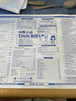 Menu photo 2 Uncle Bill's Pancake House Cape May, NJ Menu photo 2 Uncle Bill's Pancake House Cape May, NJ