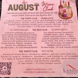 August 2025 club wines August 2025 club wines