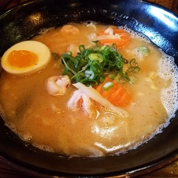 Tamashii Red - seafood champon loaded w seafood and a broth that had a hint of the sea,which some may not like - Ramen Near Me - Forest Hills, New York Tamashii Red - seafood champon loaded w seafood and a broth that had a hint of the sea,which some may not like - Ramen Near Me - Forest Hills, New York
