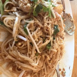Pad Thai w shrimp. The phone didn't eat first this time!