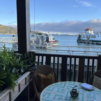 The Bungalow Kitchen - The view from our outdoor searing table - New American Near Me - Tiburon, California