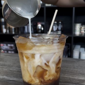T-Bar - Iced Americano with vanilla and milk. - Tea Rooms Near Me - Crested Butte, Colorado