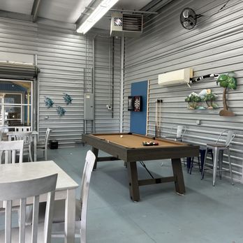 By the Beach Brewing - Seating and there's pool, darts and other games - Breweries Near Me - Wilmington, North Carolina