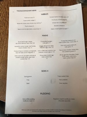 Menu photo 8 Buckingham Arms Westminster, XGL Menu photo 8 Buckingham Arms Westminster, XGL